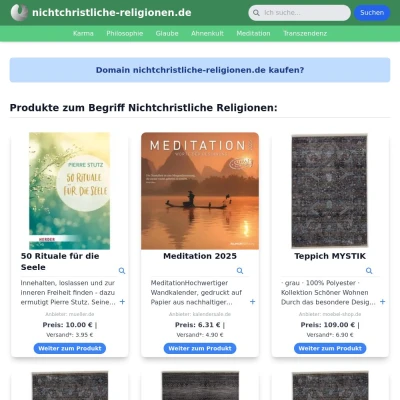 Screenshot nichtchristliche-religionen.de