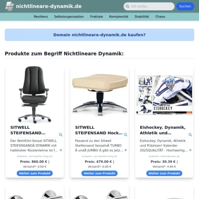 Screenshot nichtlineare-dynamik.de