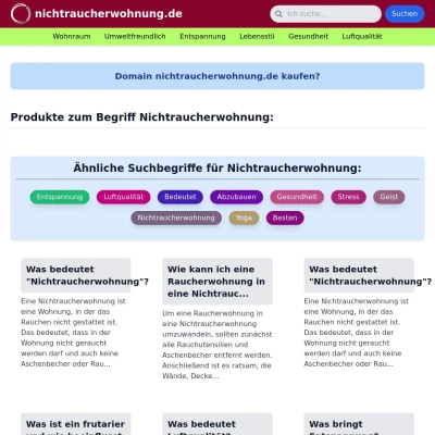 Screenshot nichtraucherwohnung.de