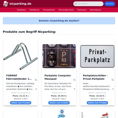 Screenshot nicparking.de