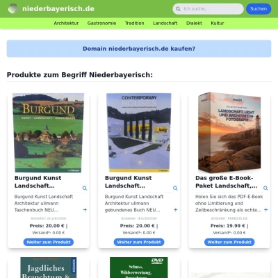 Screenshot niederbayerisch.de