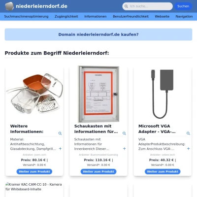 Screenshot niederleierndorf.de