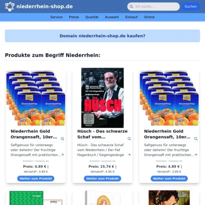 Screenshot niederrhein-shop.de