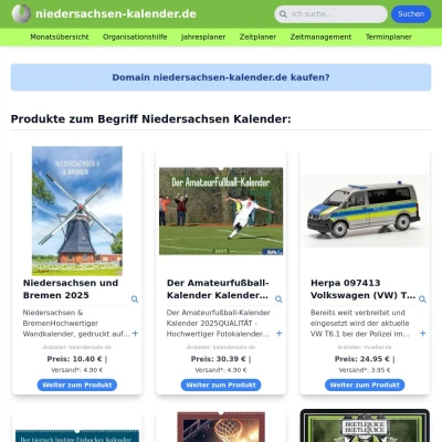 Screenshot niedersachsen-kalender.de