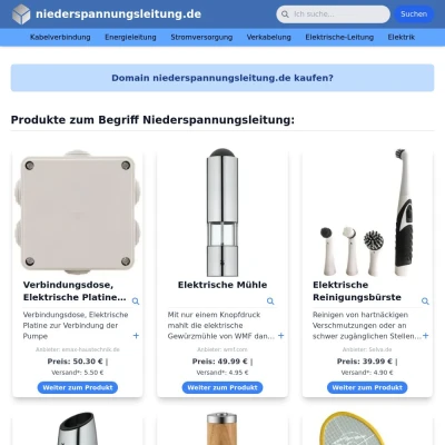 Screenshot niederspannungsleitung.de