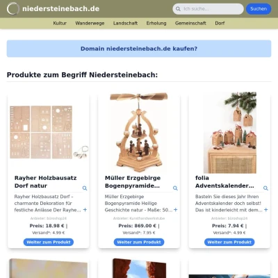 Screenshot niedersteinebach.de