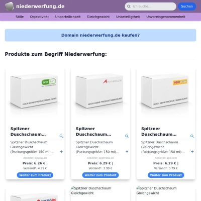 Screenshot niederwerfung.de