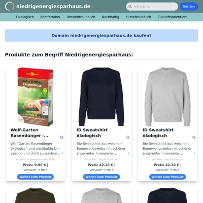 Screenshot niedrigenergiesparhaus.de