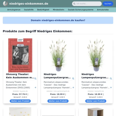Screenshot niedriges-einkommen.de