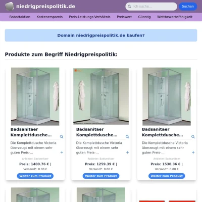 Screenshot niedrigpreispolitik.de