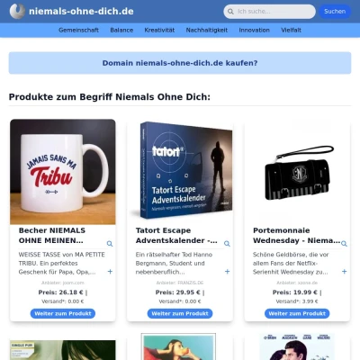 Screenshot niemals-ohne-dich.de