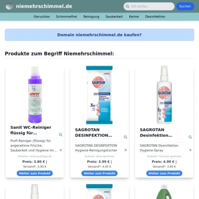 Screenshot niemehrschimmel.de