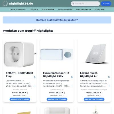 Screenshot nightlight24.de