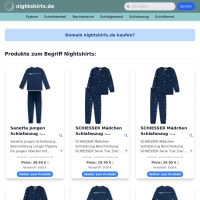 Screenshot nightshirts.de