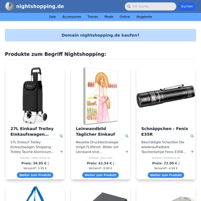 Screenshot nightshopping.de