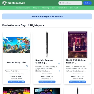 Screenshot nightspots.de