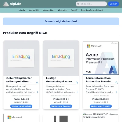 Screenshot nigi.de