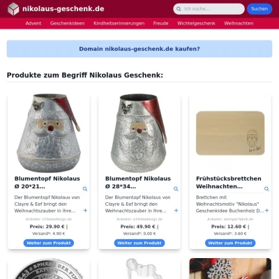 Screenshot nikolaus-geschenk.de