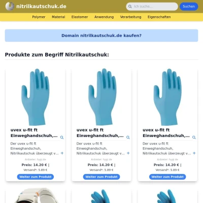 Screenshot nitrilkautschuk.de