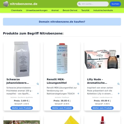 Screenshot nitrobenzene.de