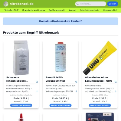 Screenshot nitrobenzol.de