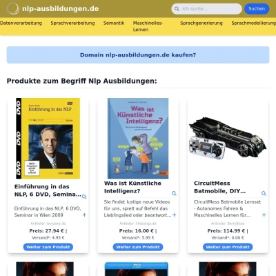 Screenshot nlp-ausbildungen.de