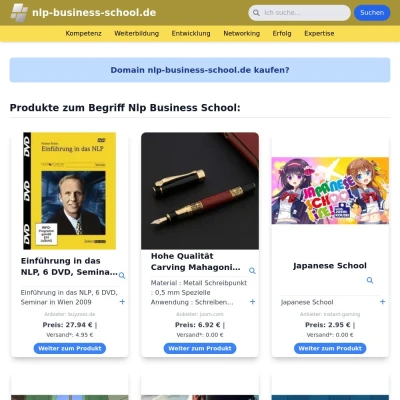 Screenshot nlp-business-school.de