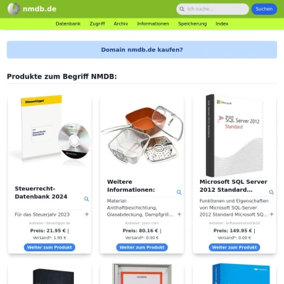Screenshot nmdb.de