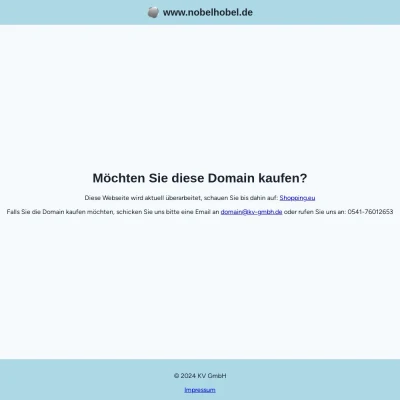 Screenshot nobelhobel.de