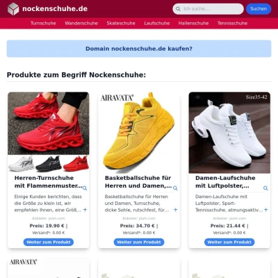 Screenshot nockenschuhe.de