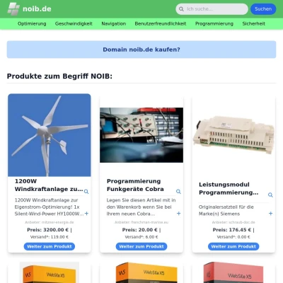 Screenshot noib.de