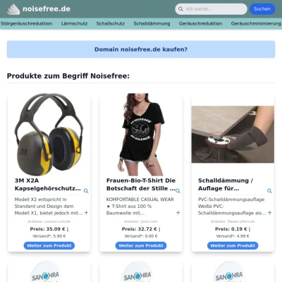 Screenshot noisefree.de
