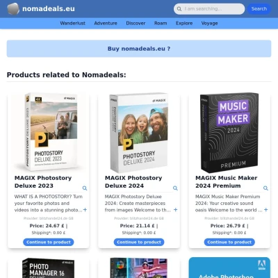 Screenshot nomadeals.eu