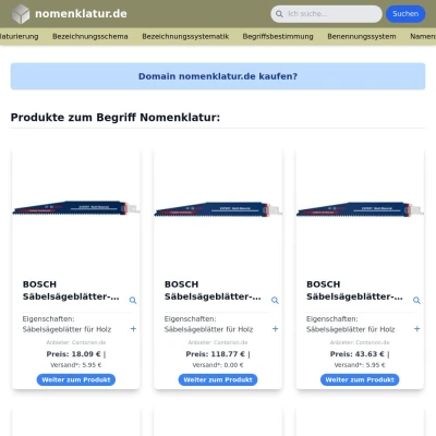 Screenshot nomenklatur.de