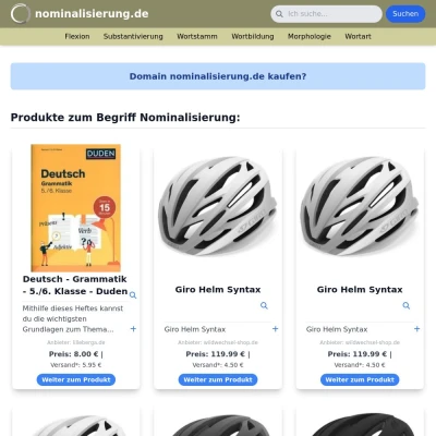 Screenshot nominalisierung.de