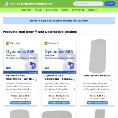 Screenshot non-destructive-testing.de