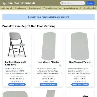 Screenshot non-food-catering.de