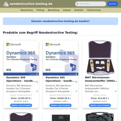 Screenshot nondestructive-testing.de