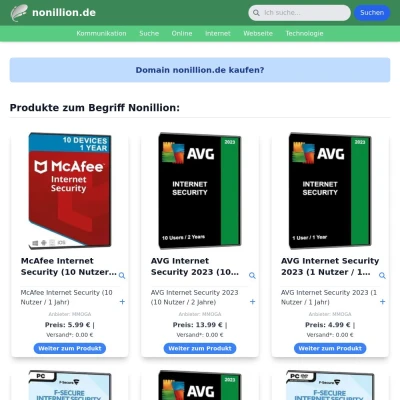 Screenshot nonillion.de