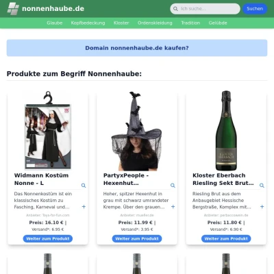 Screenshot nonnenhaube.de