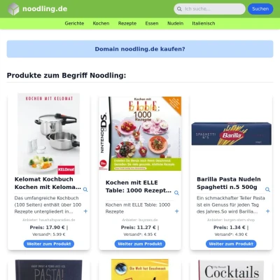Screenshot noodling.de