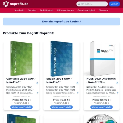 Screenshot noprofit.de