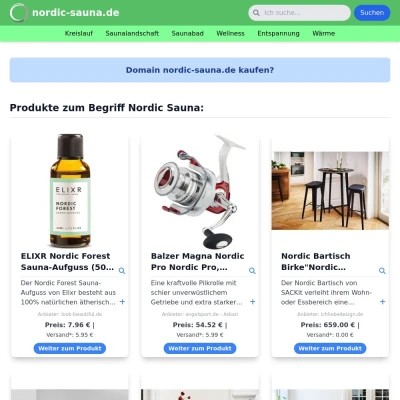 Screenshot nordic-sauna.de
