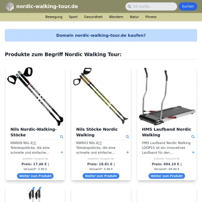 Screenshot nordic-walking-tour.de