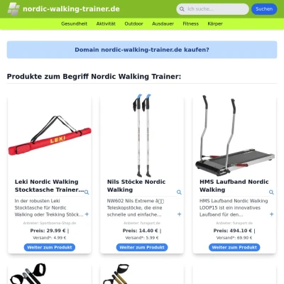 Screenshot nordic-walking-trainer.de