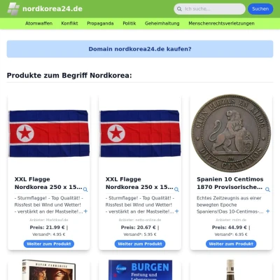 Screenshot nordkorea24.de