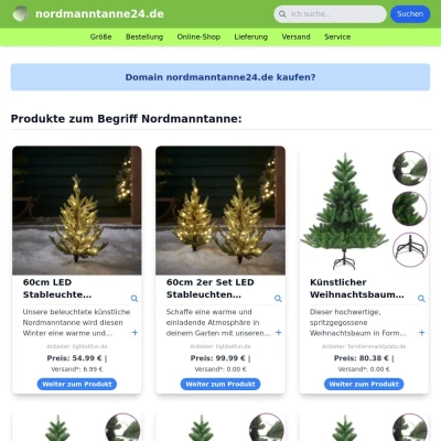 Screenshot nordmanntanne24.de