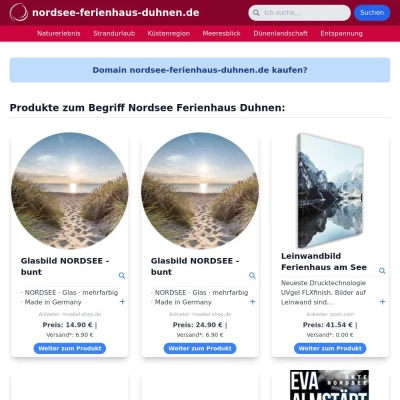 Screenshot nordsee-ferienhaus-duhnen.de