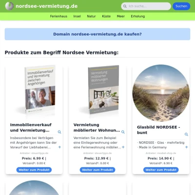 Screenshot nordsee-vermietung.de