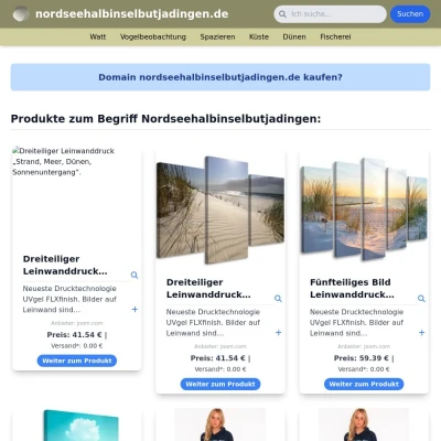 Screenshot nordseehalbinselbutjadingen.de